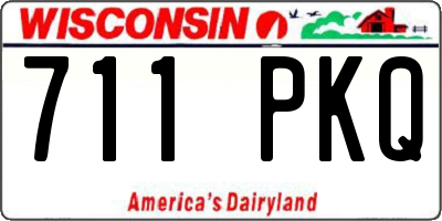 WI license plate 711PKQ