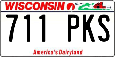 WI license plate 711PKS