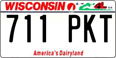 WI license plate 711PKT