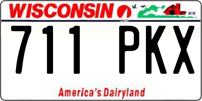 WI license plate 711PKX