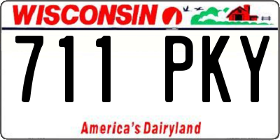 WI license plate 711PKY