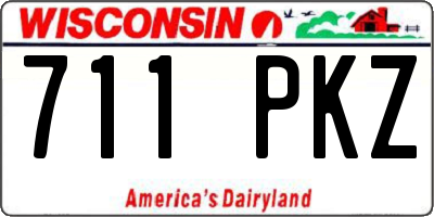WI license plate 711PKZ