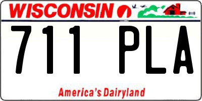 WI license plate 711PLA