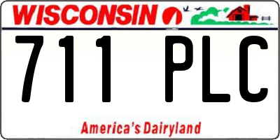 WI license plate 711PLC