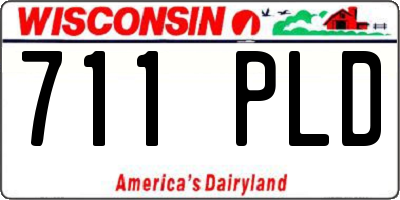 WI license plate 711PLD
