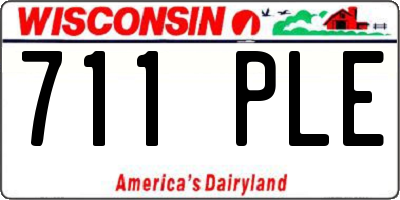 WI license plate 711PLE