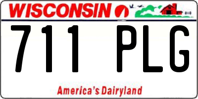 WI license plate 711PLG