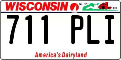 WI license plate 711PLI