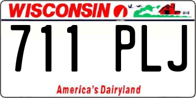 WI license plate 711PLJ