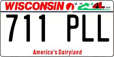 WI license plate 711PLL