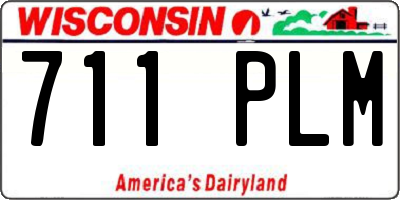 WI license plate 711PLM