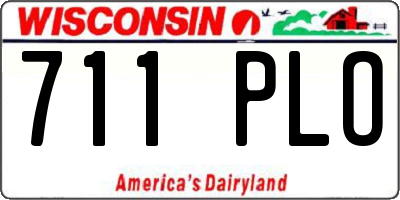 WI license plate 711PLO
