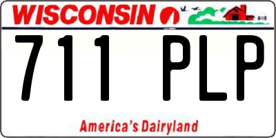 WI license plate 711PLP