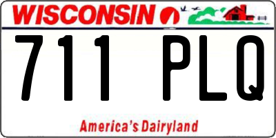 WI license plate 711PLQ