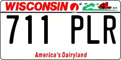 WI license plate 711PLR