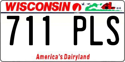 WI license plate 711PLS