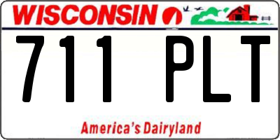 WI license plate 711PLT