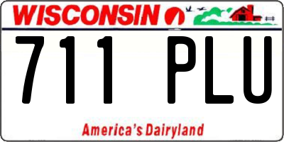 WI license plate 711PLU