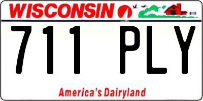 WI license plate 711PLY