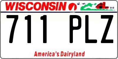 WI license plate 711PLZ