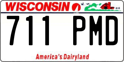 WI license plate 711PMD