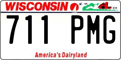 WI license plate 711PMG