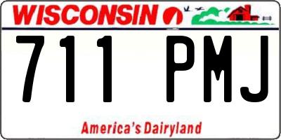 WI license plate 711PMJ