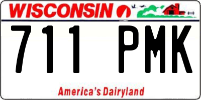WI license plate 711PMK