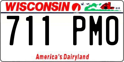 WI license plate 711PMO
