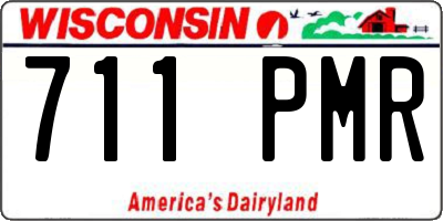 WI license plate 711PMR