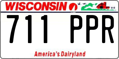 WI license plate 711PPR