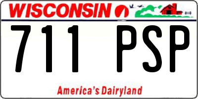 WI license plate 711PSP