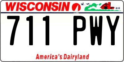 WI license plate 711PWY