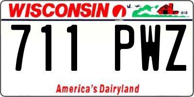 WI license plate 711PWZ