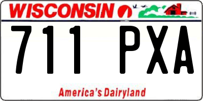 WI license plate 711PXA