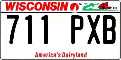 WI license plate 711PXB
