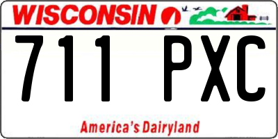 WI license plate 711PXC
