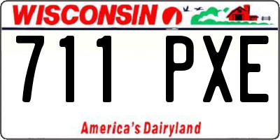 WI license plate 711PXE