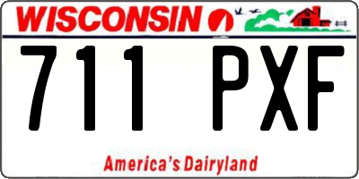 WI license plate 711PXF