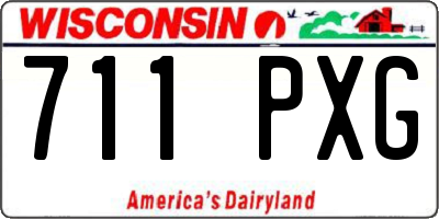 WI license plate 711PXG
