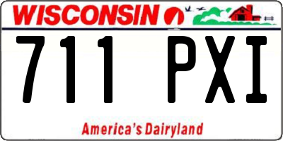 WI license plate 711PXI