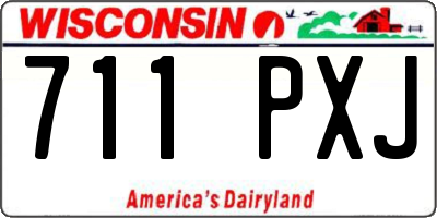 WI license plate 711PXJ