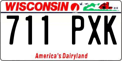 WI license plate 711PXK