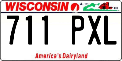 WI license plate 711PXL