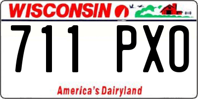 WI license plate 711PXO