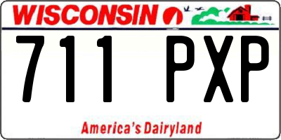 WI license plate 711PXP