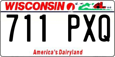 WI license plate 711PXQ