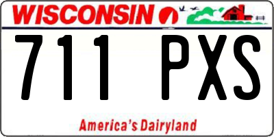 WI license plate 711PXS