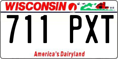 WI license plate 711PXT