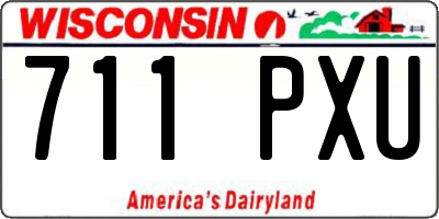 WI license plate 711PXU
